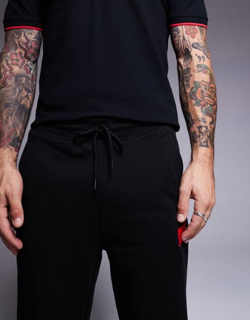 HUGO Red Doak logo trackies in black (part of a set), 3 of 5