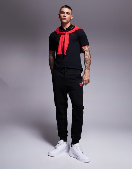 HUGO Red Doak logo trackies in black (part of a set), 5 of 5