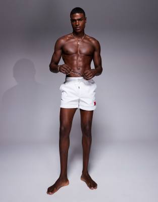 Dominica - Short de bain avec tiquette  logo - Hugo Red - Modalova