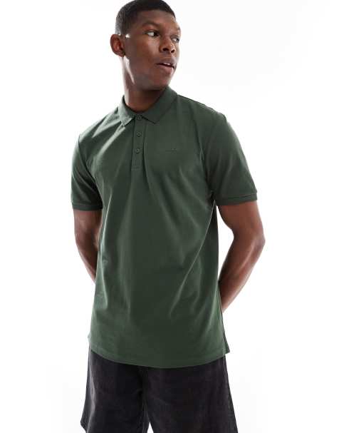 HUGO Red - Donos - Poloshirt in groen - view 1