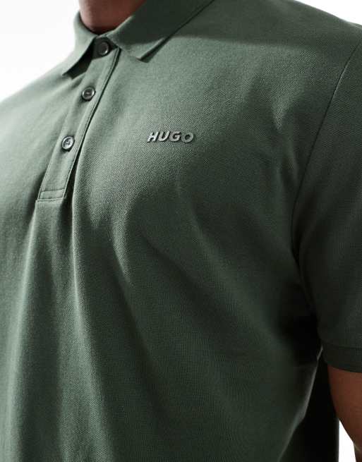 HUGO Red - Donos - Poloshirt in groen, 2 van 4