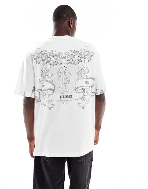 HUGO Red - Duarms - T-shirt in wit - view 1