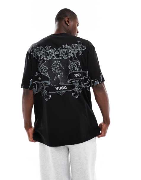 HUGO Red - Duarms - T-shirt in zwart - view 1