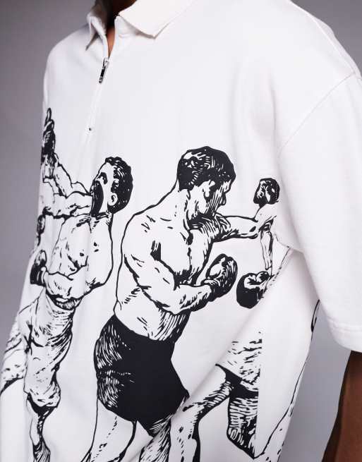 HUGO Red - Duboxie - Camicia tonalità naturale con grafica, 5 di 5