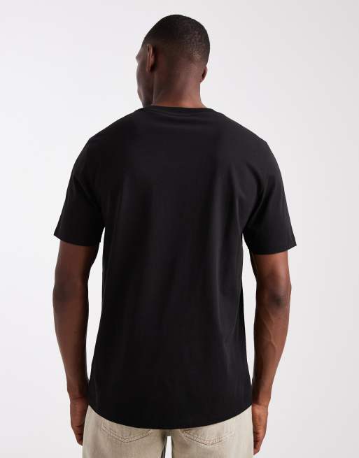HUGO Red – Dugolini – T-Shirt in Schwarz mit aufgesticktem, mittigem Tiermotiv-Logo, 3 von 5