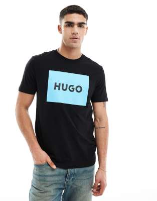 HUGO RED Dulive logo t-shirt in black | ASOS