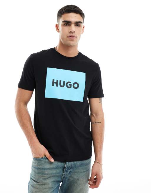 HUGO Red - Dulive - T-shirt met logo in zwart