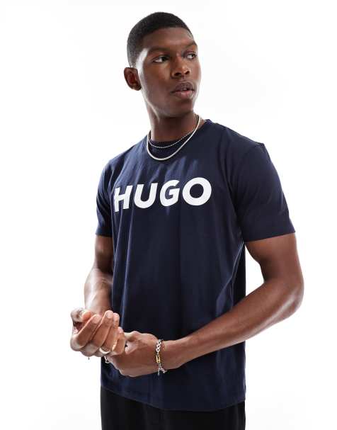 HUGO Red – Dulivio – Granatowy T-shirt - view 1