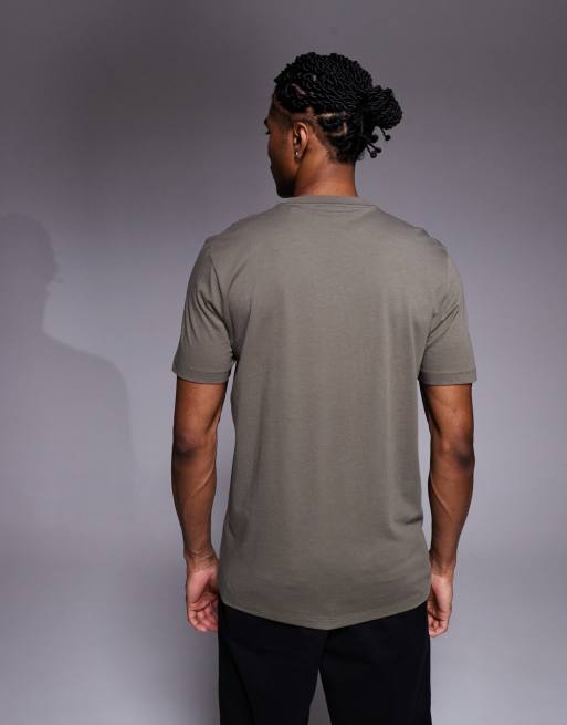 HUGO Red Dulivio logo front t-shirt in mid grey, 5 of 5