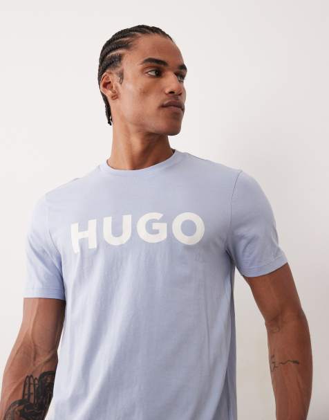 HUGO Red – Dulivio – T-Shirt in Hellblau mit Logo  - view 1