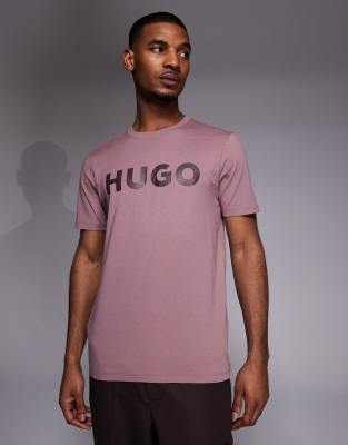 Dulivio - T-Shirt in Hellbraun mit Logo-Rot Rot XL