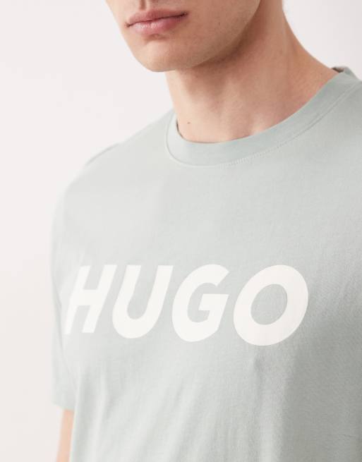 HUGO RED – Dulivio – T-Shirt in Hellgrün mit Logo auf der Vorderseite, 3 von 5