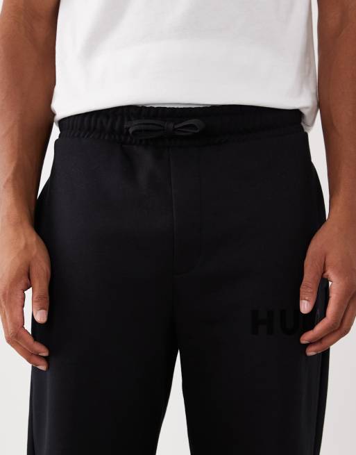 HUGO Red - Dumrulo - Joggingbroek met ton-sur-ton logo in bordeauxrood, 4 van 5