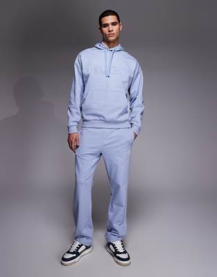 Dumrulo - Jogginghose in Hellblau mit farblich abgestimmtem Logo, Kombiteil Blau W36