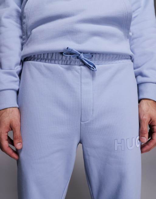 HUGO Red - Dumrulo - Lyseblå joggingbukser med tone-i-tone logo - Del af sæt, 4 af 5