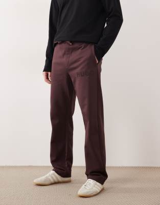 HUGO Red - Dumrulo - Pantalon de jogging à logo ton sur ton - Bordeaux-Rouge