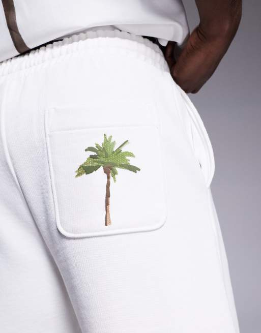 HUGO Red - Duold - Pantaloncini della tuta comodi bianco sporco in coordinato, 5 di 5