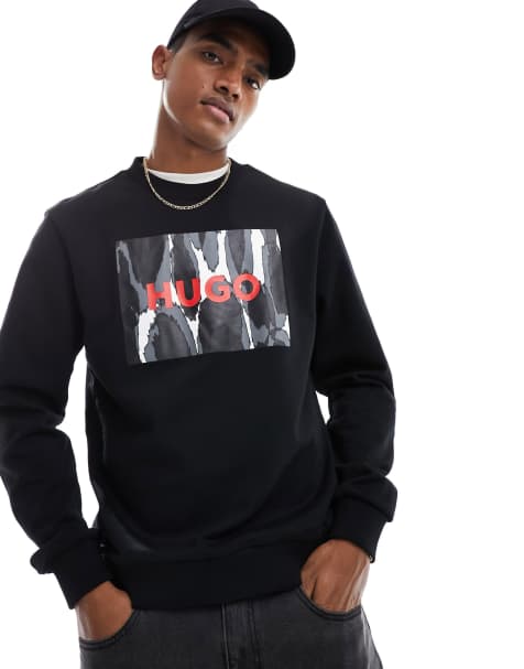 HUGO RED – Duragol – Czarna bluza z logo - view 1