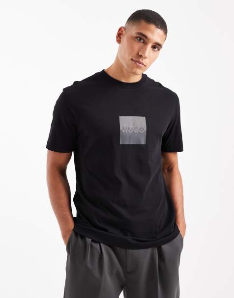 Hugo Red Dusplit t-shirt in black