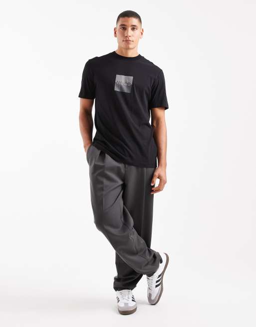 Hugo Red Dusplit t-shirt in black, 2 of 5