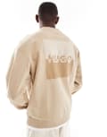[Hugo Red] HUGO Red Dusplited sweatshirt in beige-Neutral 2XL Medium Beige