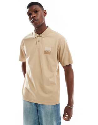 Hugo Red Hugo Red Dusplity polo shirt in beige-Neutral