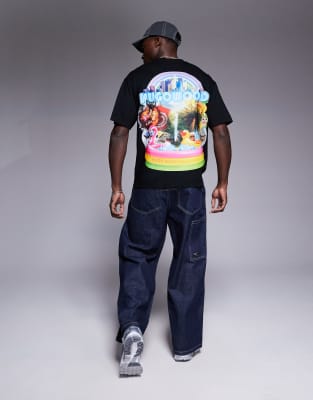 HUGO RED - Duwood - T-shirt comoda nera con logo in rilievo - view 1