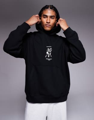 Hugo Red Hugo Red Duwrestie hoodie in black