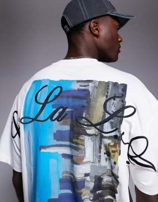 Hugo Red Duwrite Palm Back Print Oversized Fit T-shirt