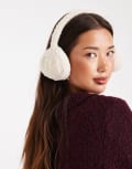 [Hugo Red] HUGO Red ear muffs in grey One Size Open White