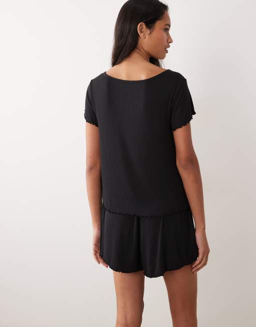 HUGO Red ensemble pyjama short avec logo cœur noir, 4 de 4