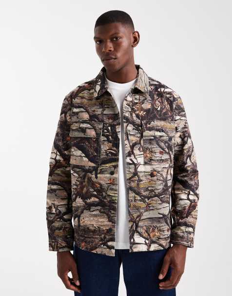 HUGO Red - Epoldo - Overshirt jack met bosprint in multi - view 1