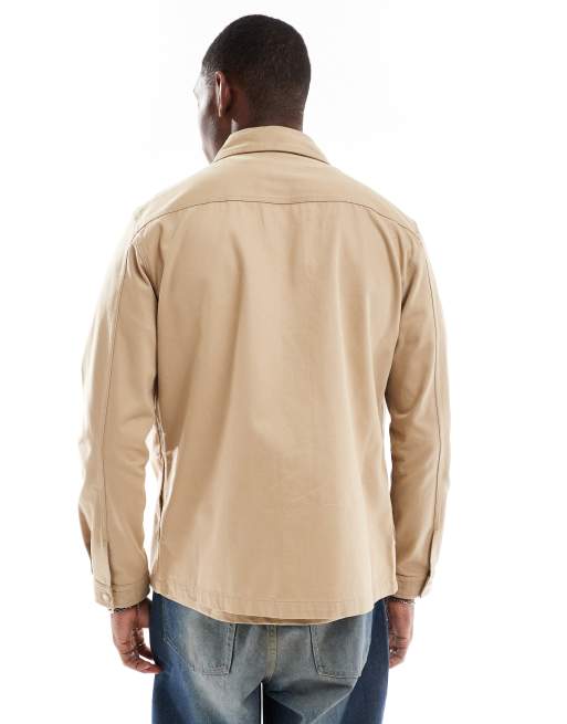 HUGO Red - Epoldo - Poloshirt met lange mouwen in beige, 2 van 4