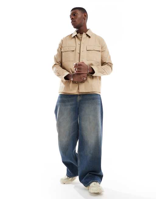 HUGO Red - Epoldo - Poloshirt met lange mouwen in beige, 4 van 4