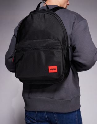 Hugo Red HUGO RED Ethon label logo backpack in black