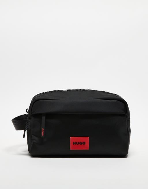 HUGO Red ethon toiletry bag in black