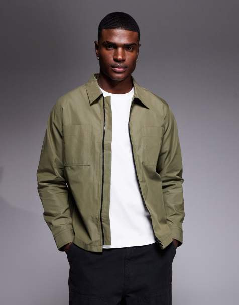 HUGO Red – Evalom – Oversize-Hemdjacke in Grün - view 1