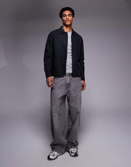 HUGO Red – Evalom – Svart overshirt i oversized fit, 2 av 5