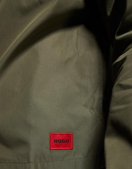 HUGO Red – Evalom – Zielona koszula wierzchnia oversize, 5 z 5