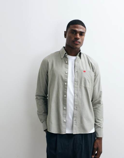 HUGO Red Evito slim fit shirt in green , 3 of 5