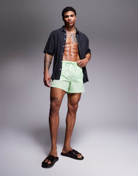 HUGO Red - Fab - Lysegrønne badeshorts med logobånd - view 1