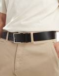 HUGO Red Geek leather belt in dark brown