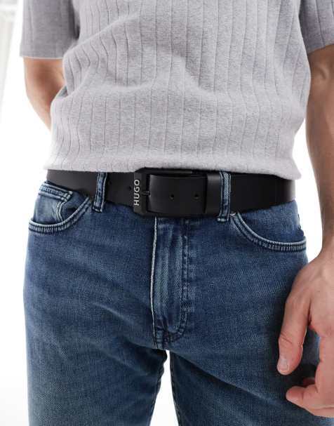 Hugo Red Gelio belt in black - view 1