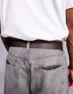 Hugo Red Gelio Logo Buckle Leather Belt