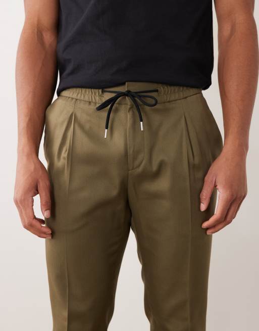 Hugo Red - Getlin - Pantaloni slim eleganti verde medio, 4 di 5