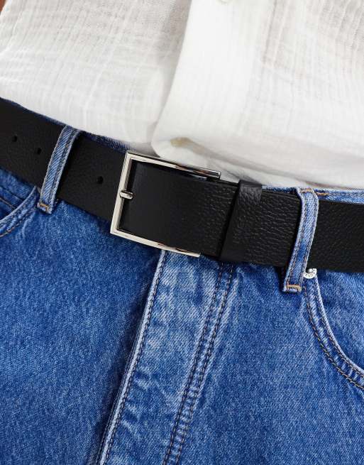 HUGO Red - Giaspo - Ceinture en cuir - Noir, 3 de 4