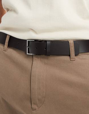 HUGO RED Giaspo leather belt in brown