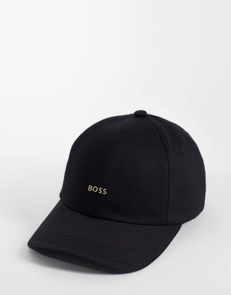 HUGO Red gold logo cap in black - view 1