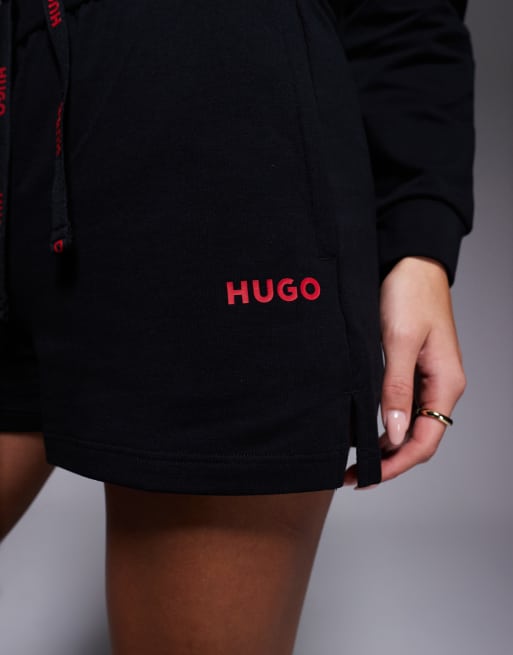 HUGO Red – ID – Czarne krótkie szorty, część zestawu, 4 z 5