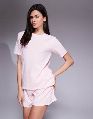 HUGO Red - ID - T-Shirt in Pastellrosa